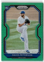 Load image into Gallery viewer, 2021 Panini Prizm David Peterson Rookie Green Wave Prizm #62 New York Mets
