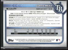 Load image into Gallery viewer, 2022 Bowman Chrome Prospects Curtis Mead Mojo Refractors #BCP-223 Tampa Bay Rays
