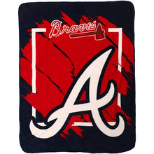 Load image into Gallery viewer, Atlanta Braves Dimensional Micro Raschel Throw Blanket
