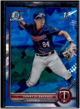 Load image into Gallery viewer, 2022 Bowman Chrome Sapphire Baseball BCP-156 Danny De Andrade 1st Bowman
