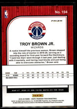 Load image into Gallery viewer, 2019-20 Hoops Premium Stock Troy Brown Jr. Silver Prizm #194 Washington Wizards
