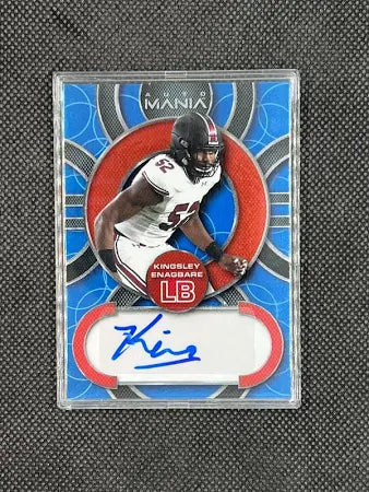 2022 Wild Card Auto Mania Blue Circle Kingsley Enagbare RC #AM-C11 Green Bay Packers (Copy)