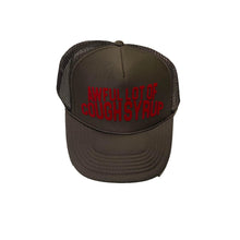 将图片加载到图库查看器，That&#39;s A Awful Lot Of Cough Syrup Trucker Hat Brown Red
