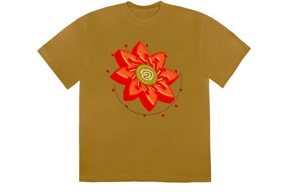 Travis Scott Cactus Jack Flower T-shirt Gold