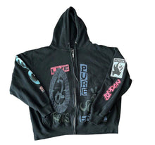 将图片加载到图库查看器，Travis Scott O2 Pure Zip Up Hoodie Black
