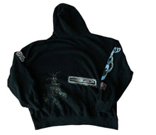 将图片加载到图库查看器，Travis Scott O2 Pure Zip Up Hoodie Black
