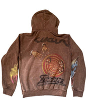 将图片加载到图库查看器，Travis Scott Utopia Tour Brown Zip Hoodie
