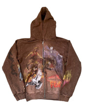 将图片加载到图库查看器，Travis Scott Utopia Tour Brown Zip Hoodie
