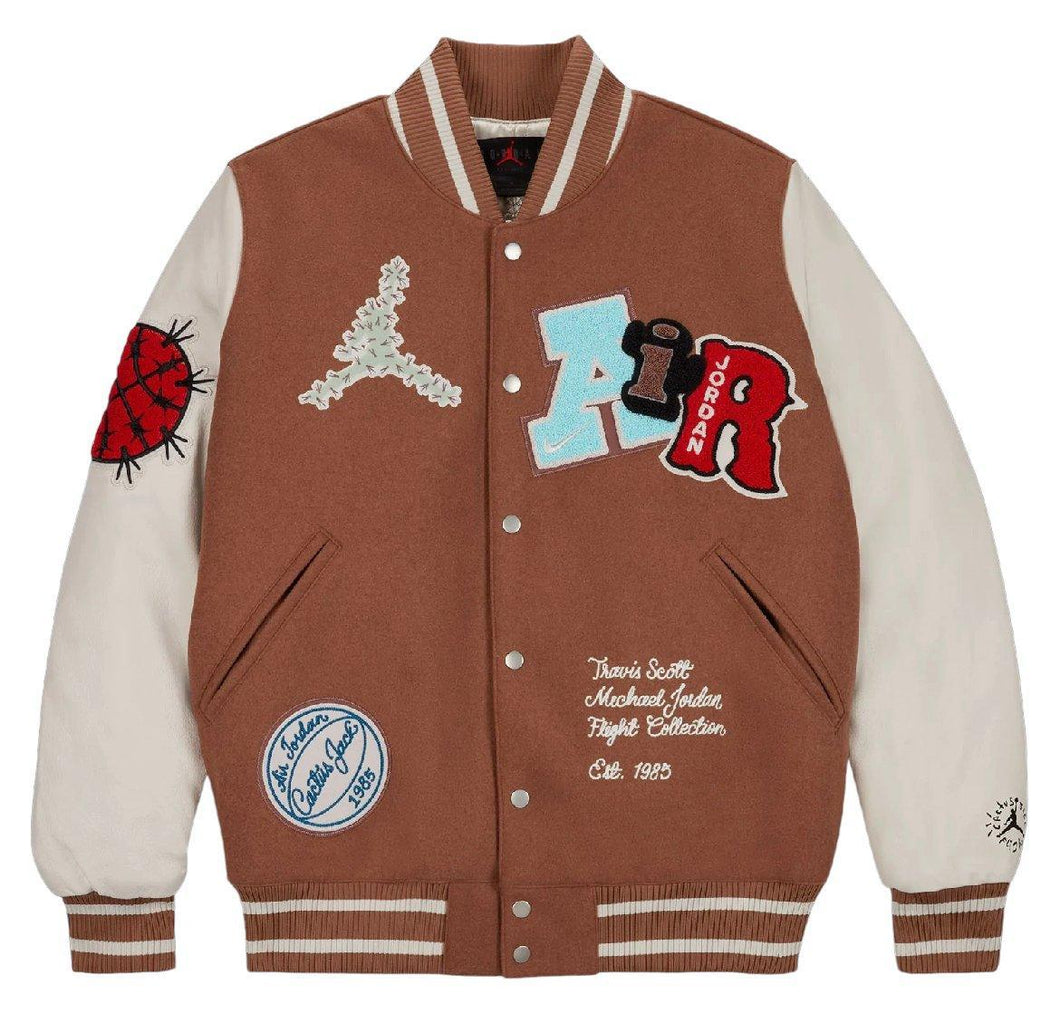 Travis Scott x Jordan Varsity Jacket Antique Brown