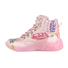 将图片加载到图库查看器，Von Dutch Women&#39;s Pink Puffer Shoe Size 6W - NEW
