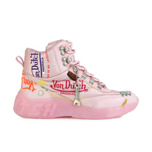 将图片加载到图库查看器，Von Dutch Women&#39;s Pink Puffer Shoe Size 6W - NEW
