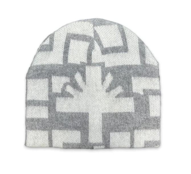 Vertabrae Beanie Grey & White