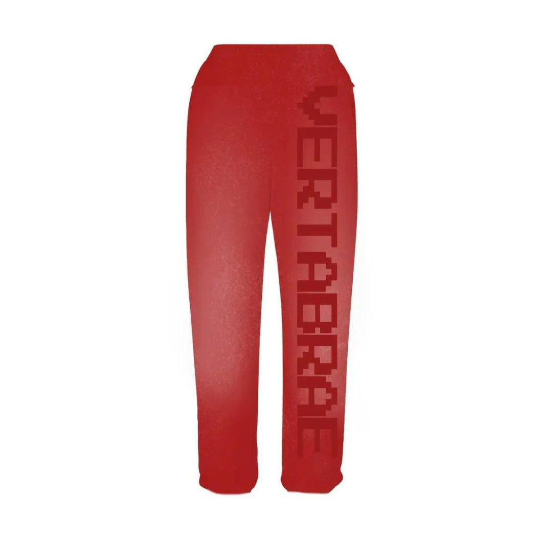 Vertabrae C-2 Sweat Pants (Red & Burgundy)