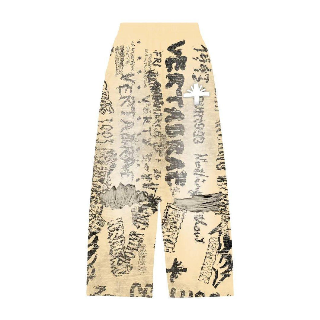 Vertabrae VERT Ivory Graffiti Sweat Pants