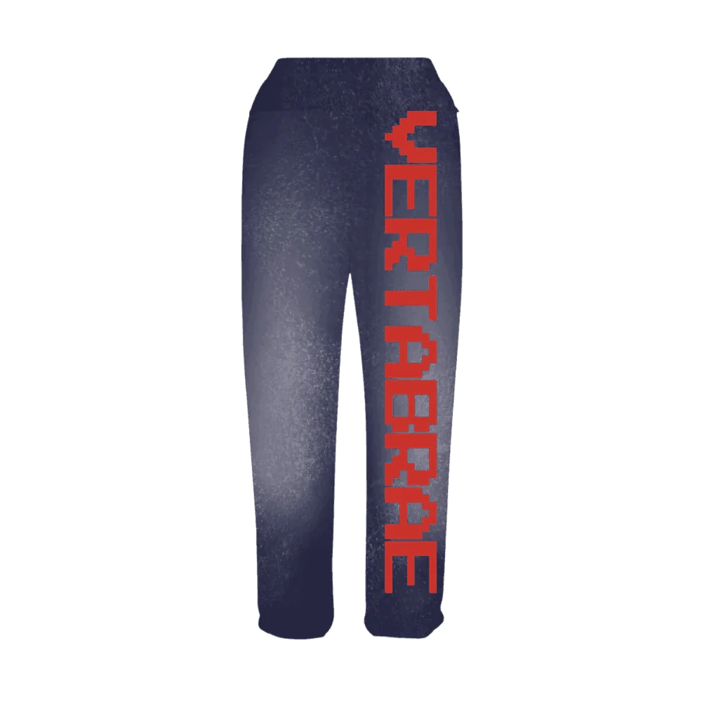 Vertabrae C-2 Sweat Pants Washed (Navy & Red)