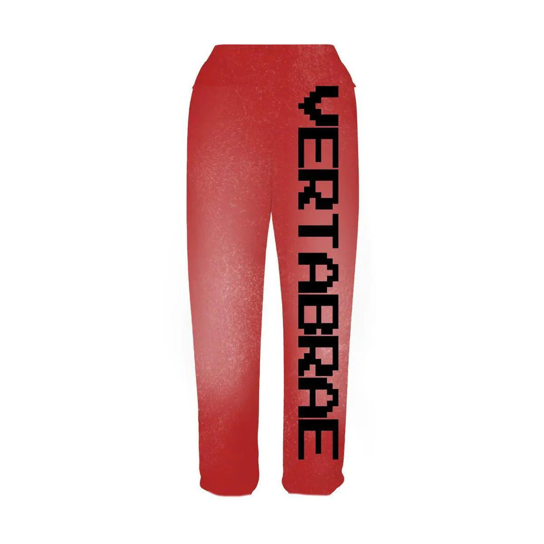 Vertabrae C-2 Sweat Pants Washed (Red & Black)