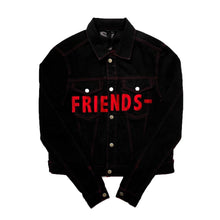 将图片加载到图库查看器，Vlone Friends Denim Jacket Black / Red
