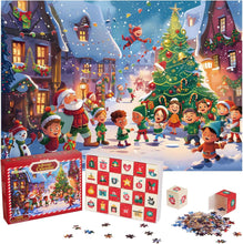 Load image into Gallery viewer, Gleamkid Advent Calendar 2024 Christmas Jigsaw Puzzle, 24 Days 1000 Pieces

