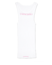 将图片加载到图库查看器，Women&#39;s Chrome Hearts Love You Rib Tank Pink (W)
