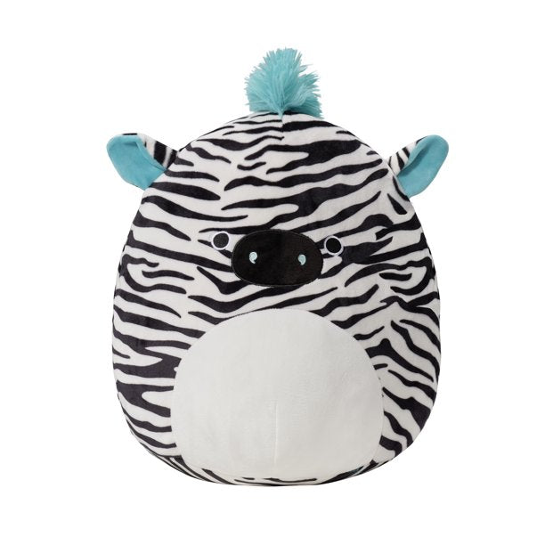Squishmallows Zeke the Zebra with Teal Hair and Ears 12