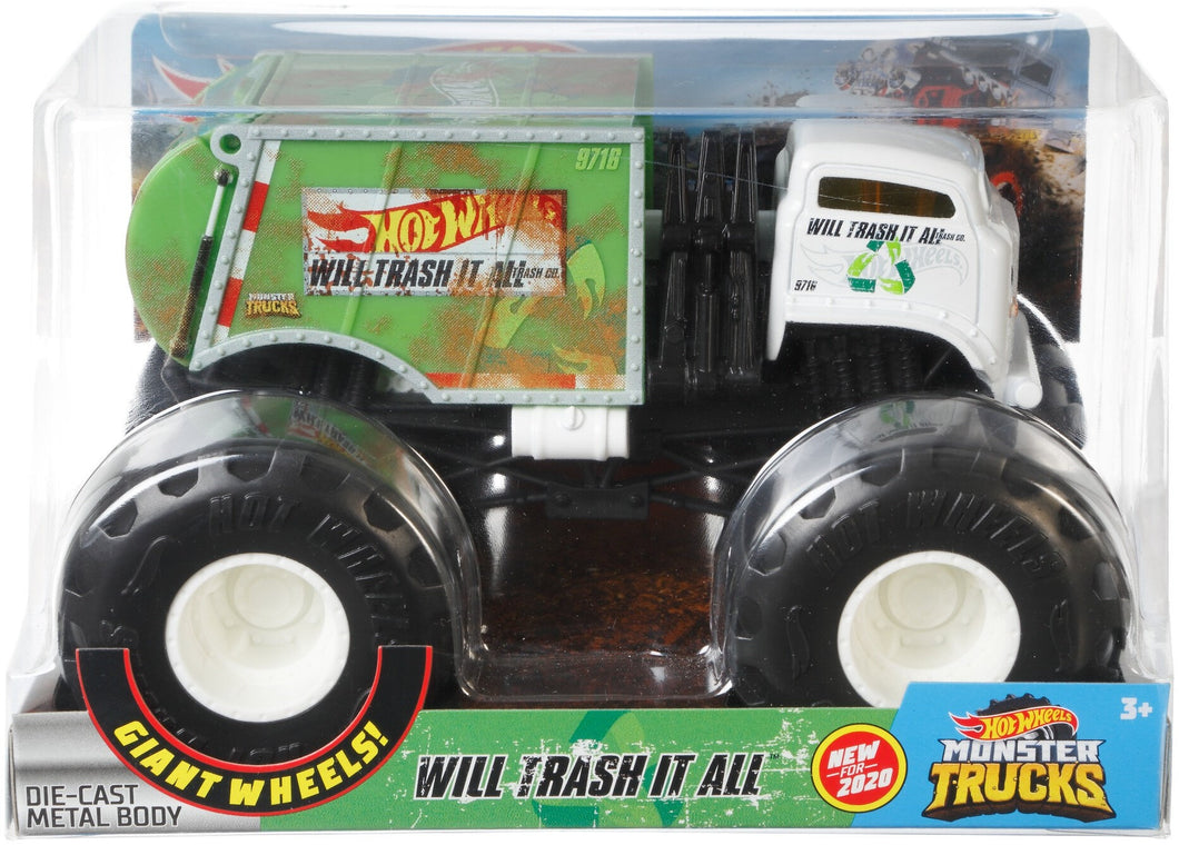 Hot Wheels Monster Truck Will Trash It All Die-Cast Vehicle