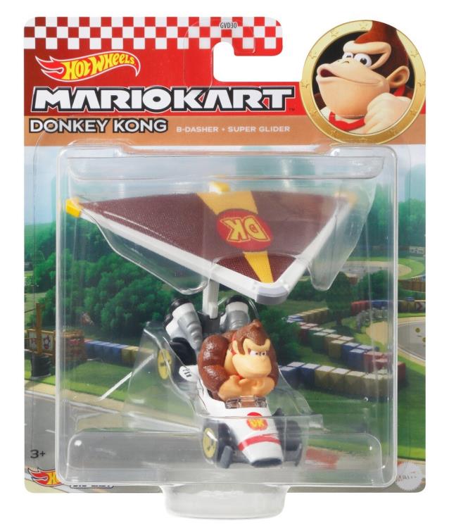 Hot Wheels Mario Kart Donkey Kong B-Dasher + Super Glider
