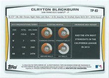 Load image into Gallery viewer, 2014 Bowman Draft Top Prospects Clayton Blackburn TP-83 San Francisco Giants
