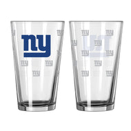 New York Giants 16oz Satin Etch Pint Glass