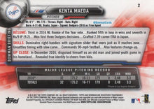 Load image into Gallery viewer, 2017 Bowman Kenta Maeda  # 2 Los Angeles Dodgers
