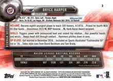 Load image into Gallery viewer, 2017 Bowman Bryce Harper  # 3 Washington Nationals
