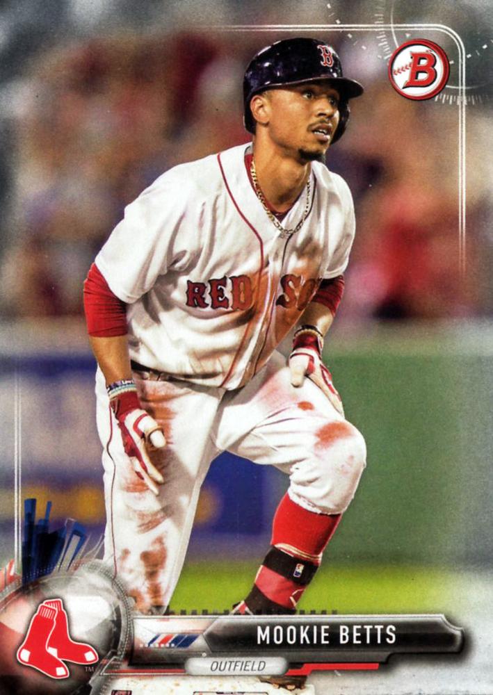 2017 Bowman Mookie Betts  # 6 Boston Red Sox