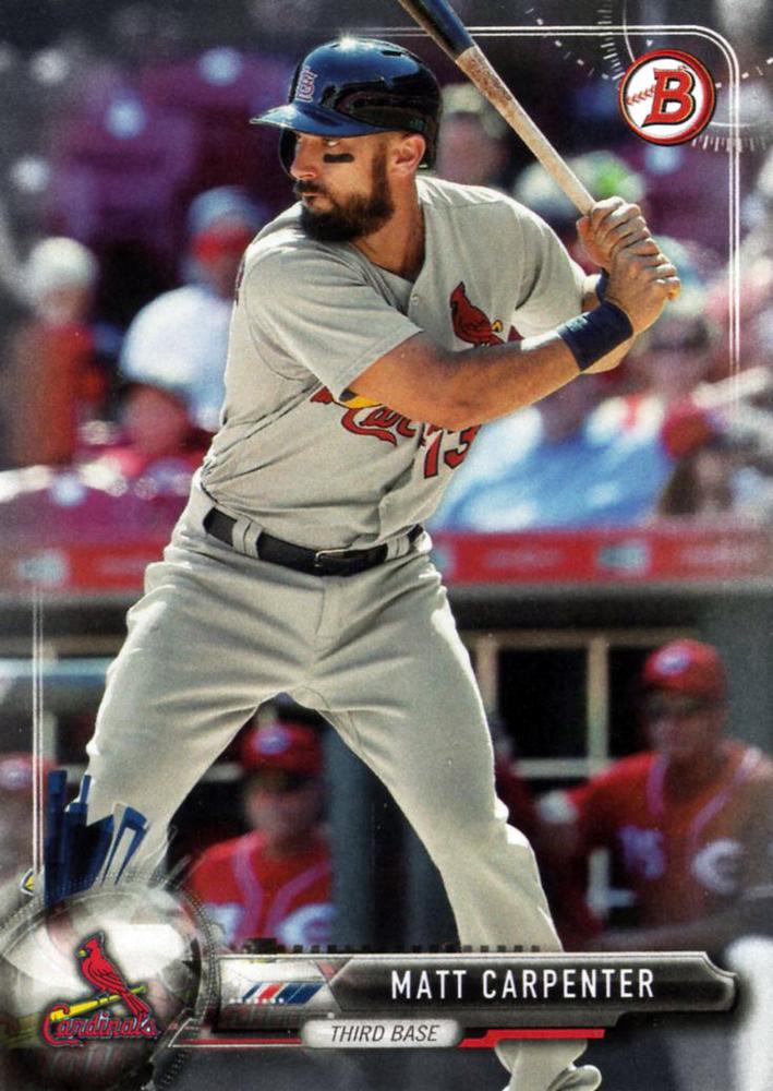 2017 Bowman Matt Carpenter  # 8 St. Louis Cardinals