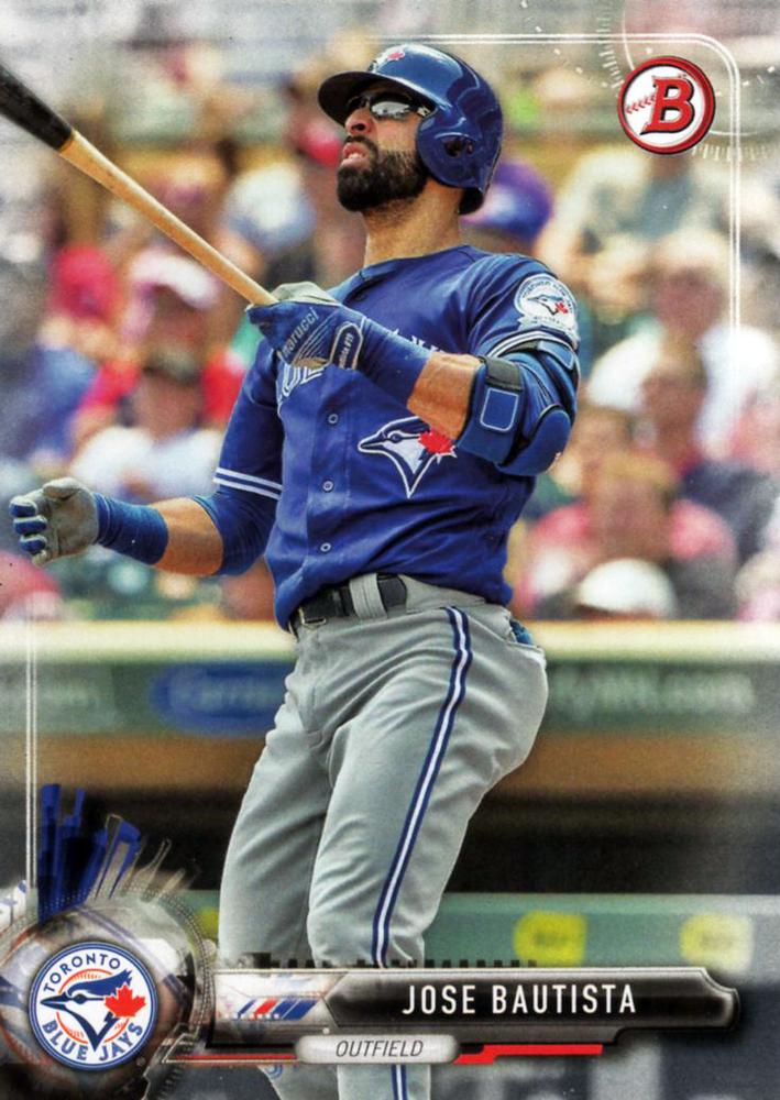 2017 Bowman Jose Bautista  # 10 Toronto Blue Jays