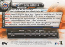 Load image into Gallery viewer, 2017 Bowman Yoenis Cespedes  # 17 New York Mets
