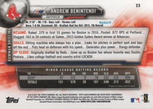 Load image into Gallery viewer, 2017 Bowman Andrew Benintendi  RC # 23 Boston Red Sox
