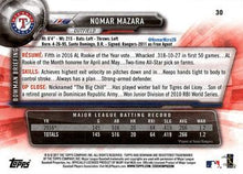 Load image into Gallery viewer, 2017 Bowman Nomar Mazara  # 30 Texas Rangers
