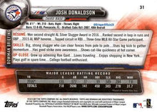 Load image into Gallery viewer, 2017 Bowman Josh Donaldson  # 31 Toronto Blue Jays
