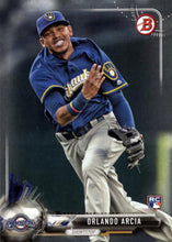 Load image into Gallery viewer, 2017 Bowman Orlando Arcia  RC # 41 Milwaukee Brewers
