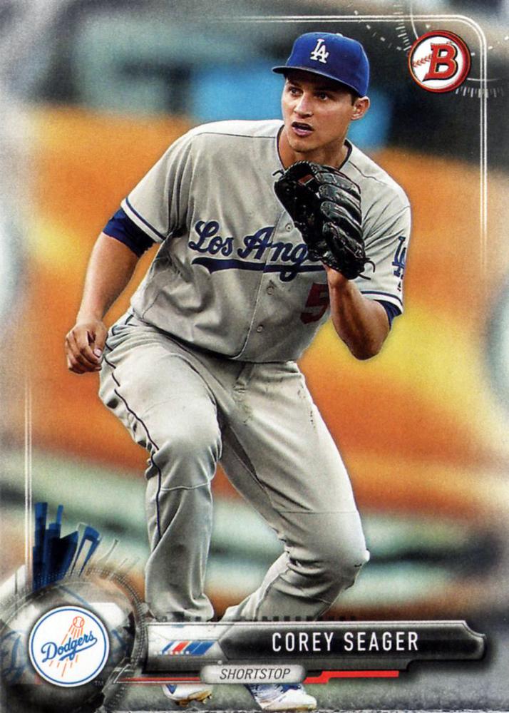 2017 Bowman Corey Seager  # 50 Los Angeles Dodgers
