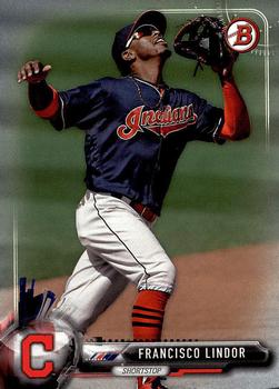 2017 Bowman Francisco Lindor  # 58 Cleveland Indians