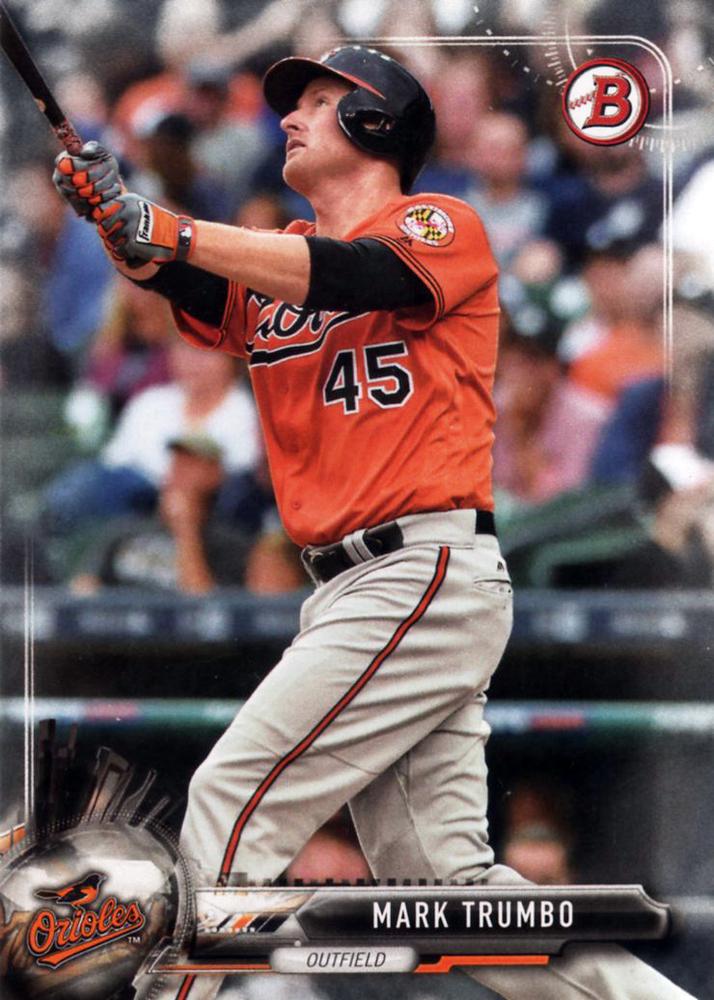 2017 Bowman Mark Trumbo  # 68 Baltimore Orioles