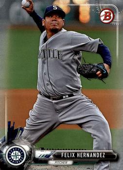 2017 Bowman Felix Hernandez  # 70 Seattle Mariners