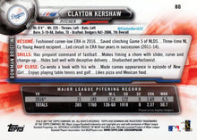 Load image into Gallery viewer, 2017 Bowman Clayton Kershaw  # 80 Los Angeles Dodgers

