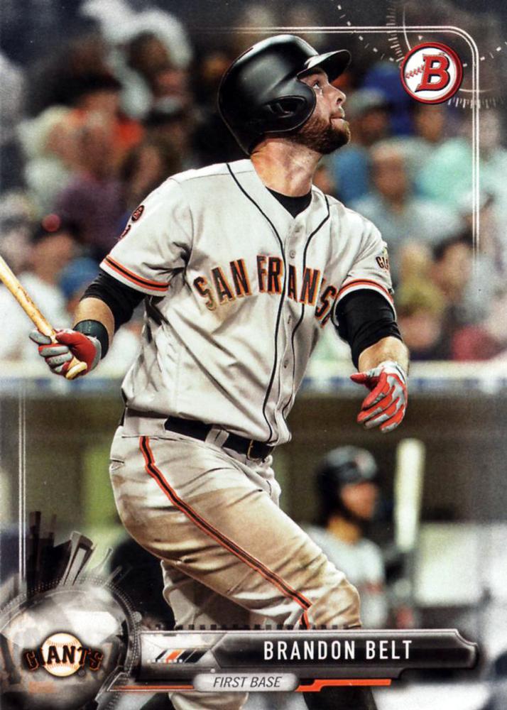 2017 Bowman Brandon Belt  # 90 San Francisco Giants