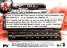 Load image into Gallery viewer, 2017 Bowman Chris Sale  # 91 Boston Red Sox
