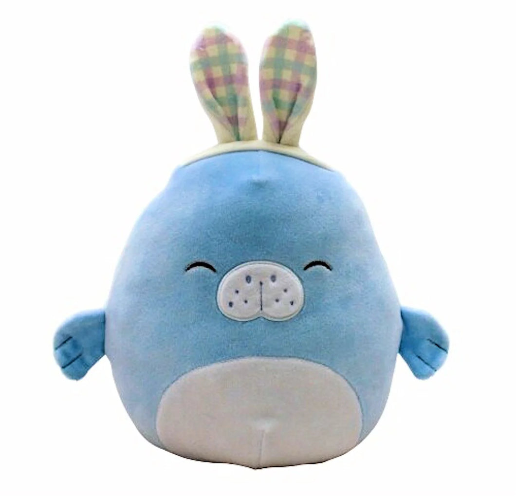 Squishmallows Abel the Manatee Wearing Bunny Ears 11