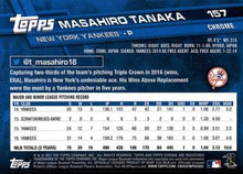 Load image into Gallery viewer, 2017 Topps Chrome Masahiro Tanaka 157 New York Yankees
