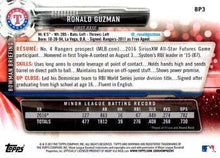 Load image into Gallery viewer, 2017 Bowman Prospects Ronald Guzman  BP3 Texas Rangers
