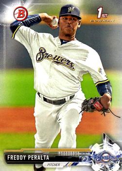 2017 Bowman Prospects Freddy Peralta  FBC BP22 Milwaukee Brewers