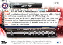 Load image into Gallery viewer, 2017 Bowman Prospects Austin Voth  BP60 Washington Nationals
